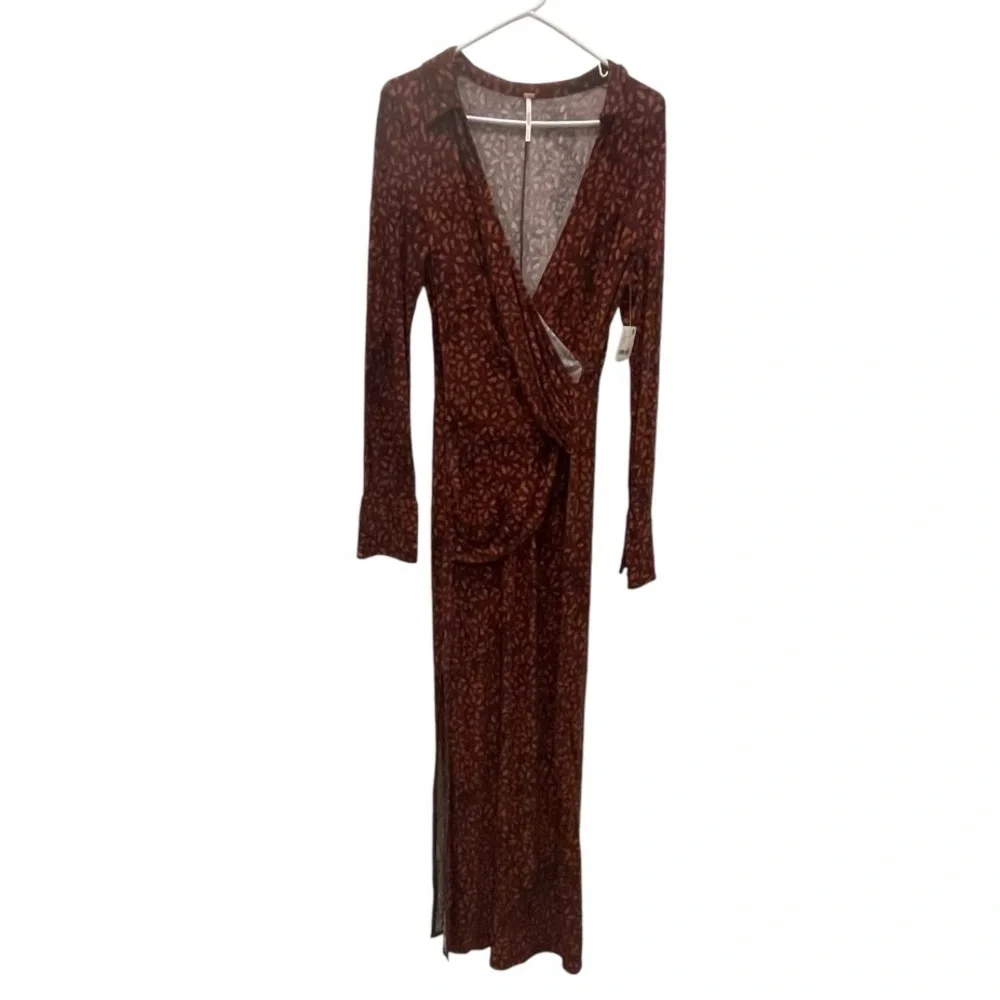 Free People Shayla Wrap Midi Dress.Size L